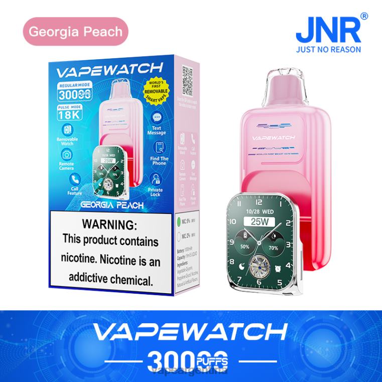 JNR reloj vapeador P2F0D3 melocotón de georgia vape recargable