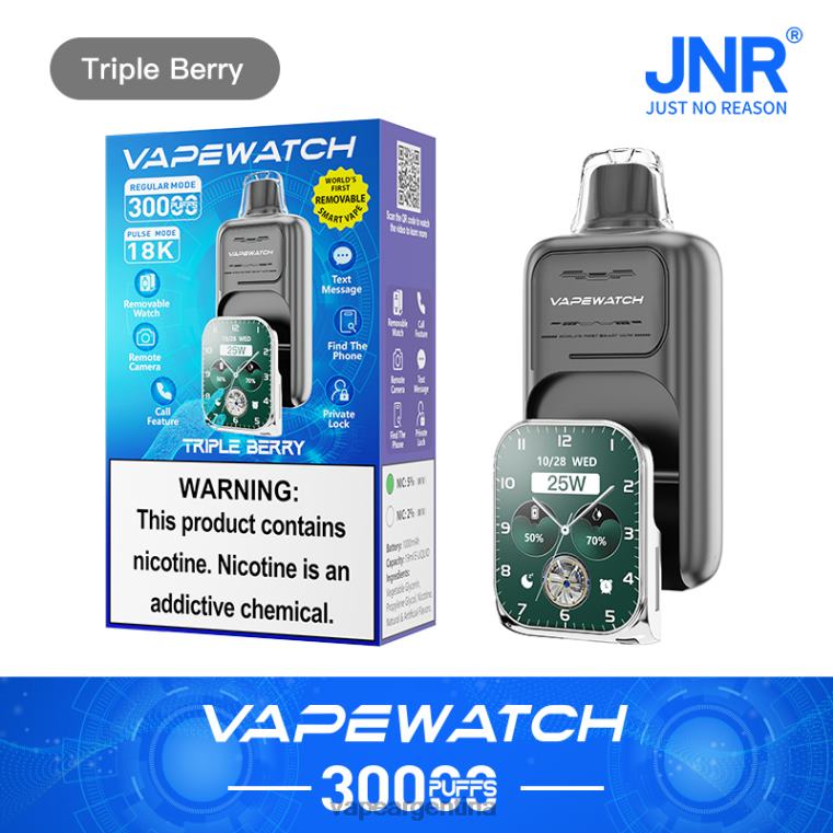 JNR reloj vapeador P2F0D6 triple baya vape descartable