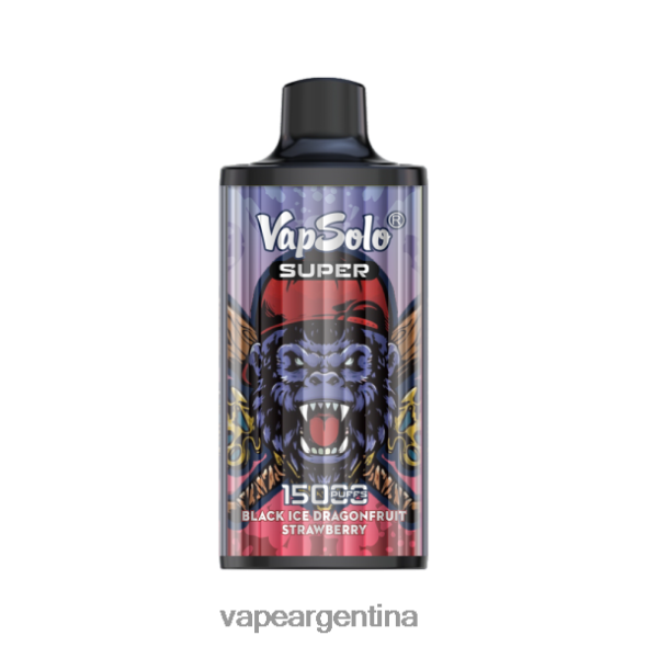Vape Desechable Argentina P4420J125 Vapsolo SUPER vaporizador desechable fresa de drango de hielo negro