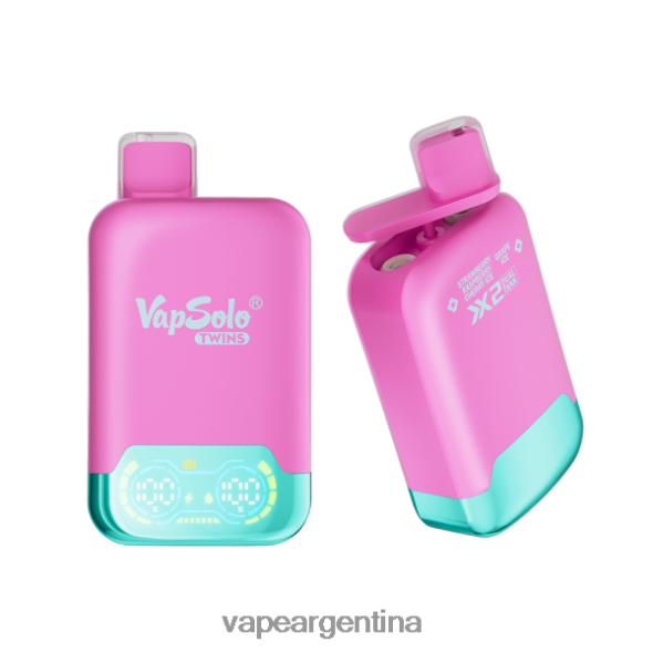 Vape Desechable Argentina P4420J145 Vapsolo TWINS vaporizador desechable hielo de fresa, frambuesa, cereza y hielo de uva