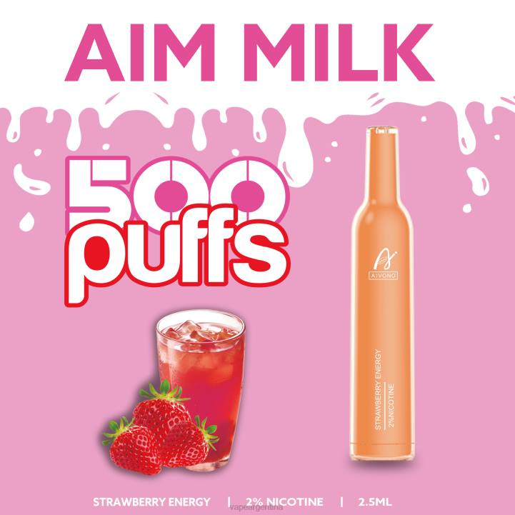 Aivono AIM MILK 500 energía fresa L084266 - Vape Argentina