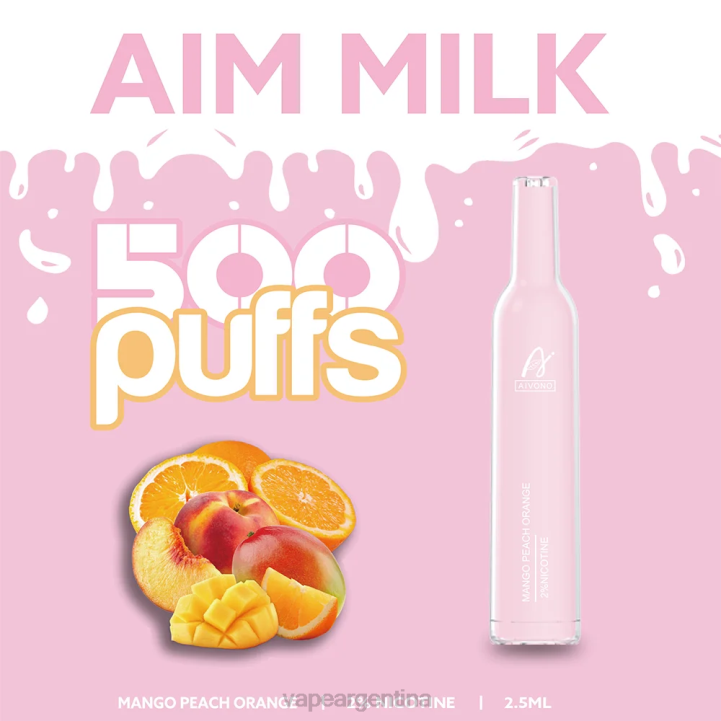 Aivono AIM MILK 500 mango melocotón naranja L084269 - Vape Pen 75
