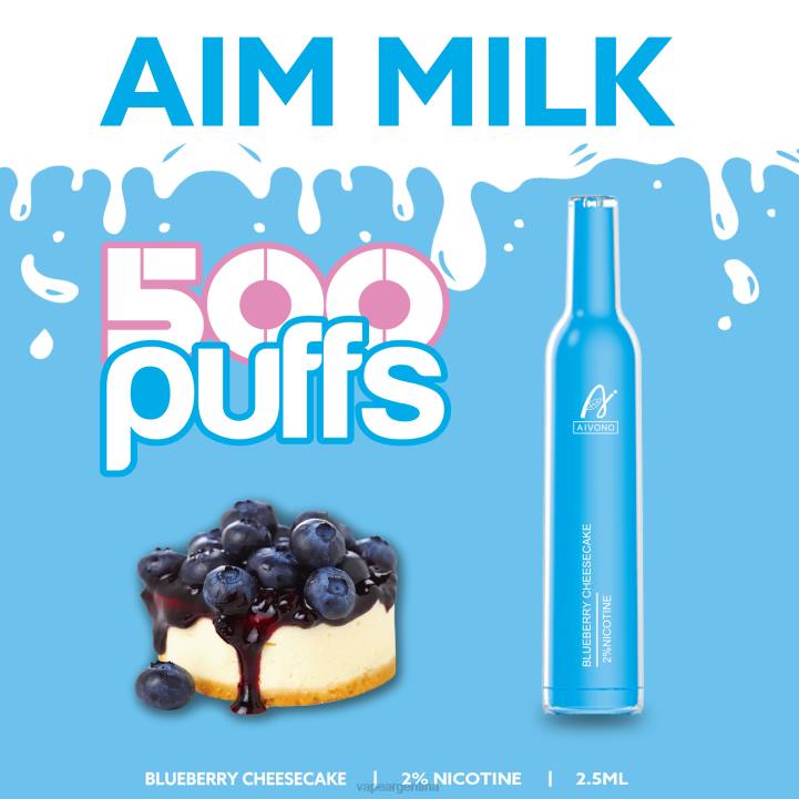 Aivono AIM MILK 500 pastel de queso con arándanos L084274 - Vape Pen 76