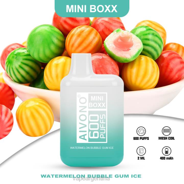 Aivono AIM MINI BOXX 600 sandía chicle hielo L084235 - Vape Desechable Argentina