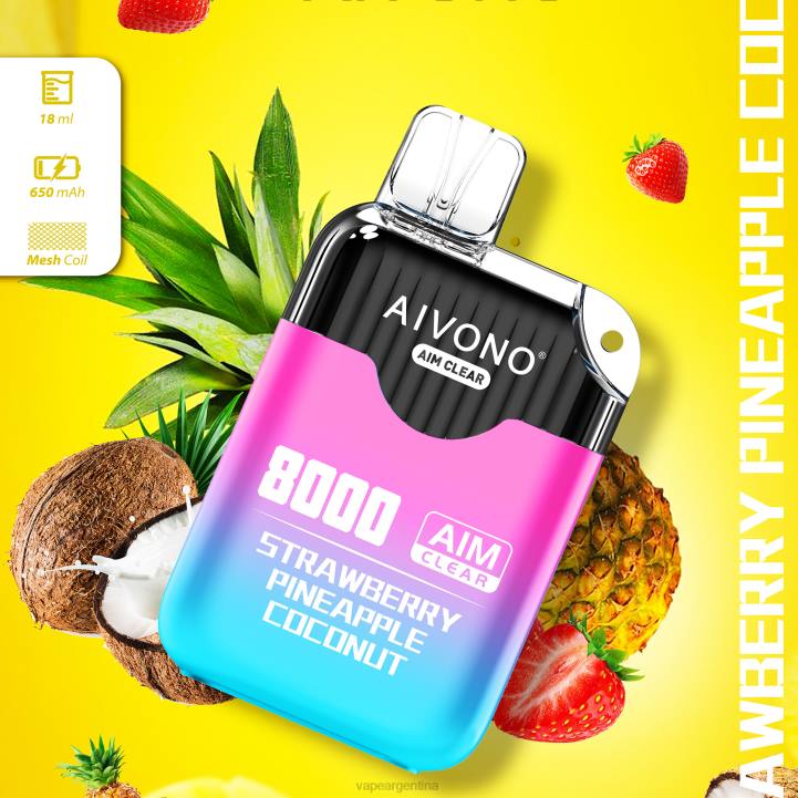 Aivono AIM CLEAR 8000 fresa piña coco L084207 - Vape Descartable