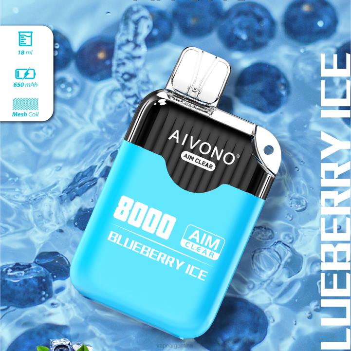 Aivono AIM CLEAR 8000 hielo de arándanos L084206 - Vape Argentina