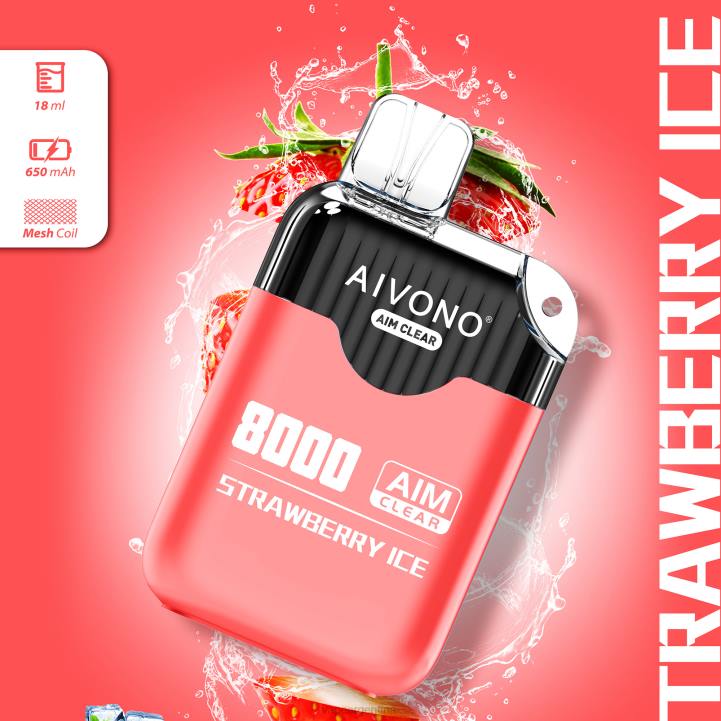 Aivono AIM CLEAR 8000 hielo de fresa L084205 - Vape Desechable Argentina
