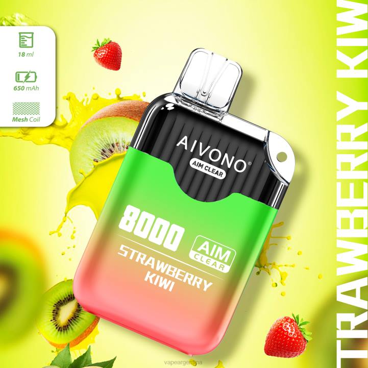 Aivono AIM CLEAR 8000 kiwi fresa L084210 - Vape Desechable Argentina