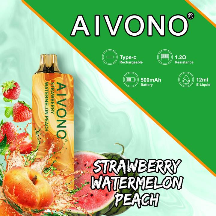 Aivono AIM GUN 7000 fresa sandia durazno L084108 - Vape Recargable