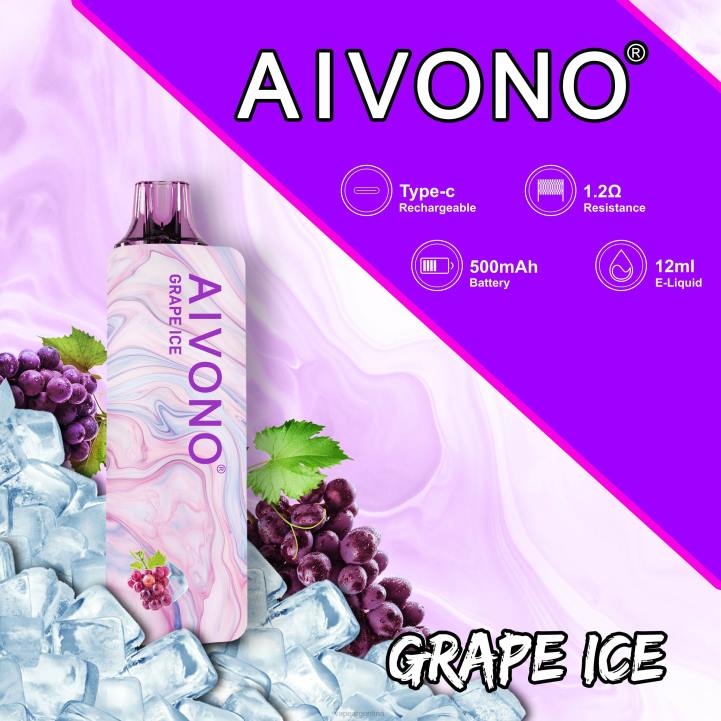 Aivono AIM GUN 7000 hielo de uva L084102 - Vape Descartable