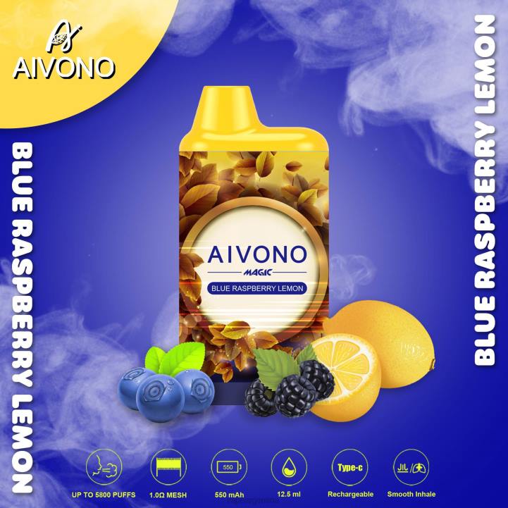 Aivono AIM MAGIC cigarrillo de caja de 5800 bocas limón frambuesa azul L08491 - Vape Argentina