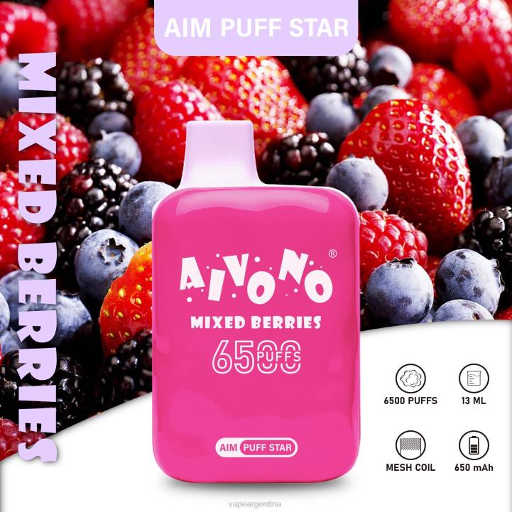 Aivono AIM PUFF STAR 6500 bayas mixtas L084290 - Vape Desechable Argentina