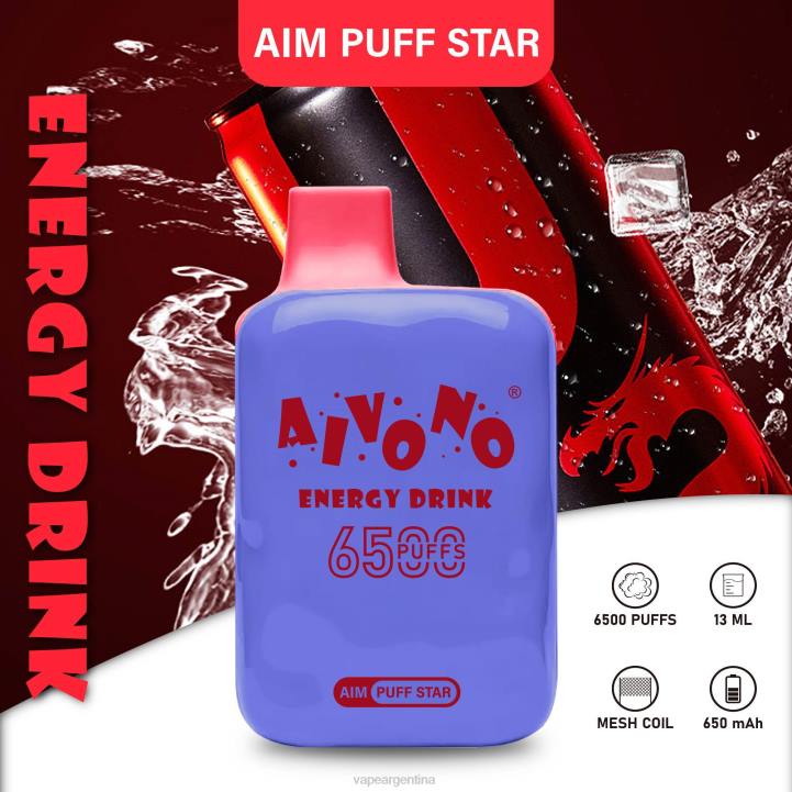 Aivono AIM PUFF STAR 6500 bebida energética L084293 - Vape Recargable
