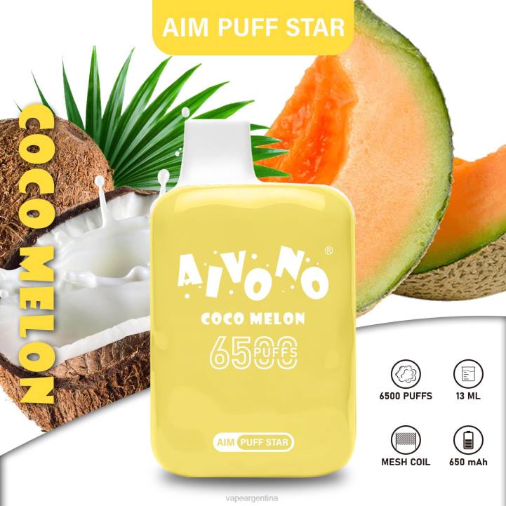 Aivono AIM PUFF STAR 6500 cocomelón L084297 - Vape Descartable
