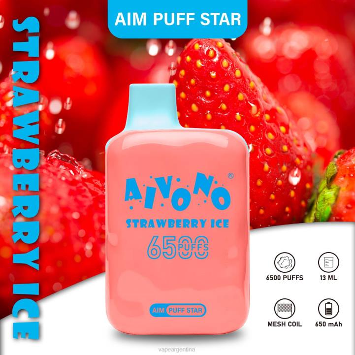 Aivono AIM PUFF STAR 6500 hielo de fresa L084288 - Vape Recargable