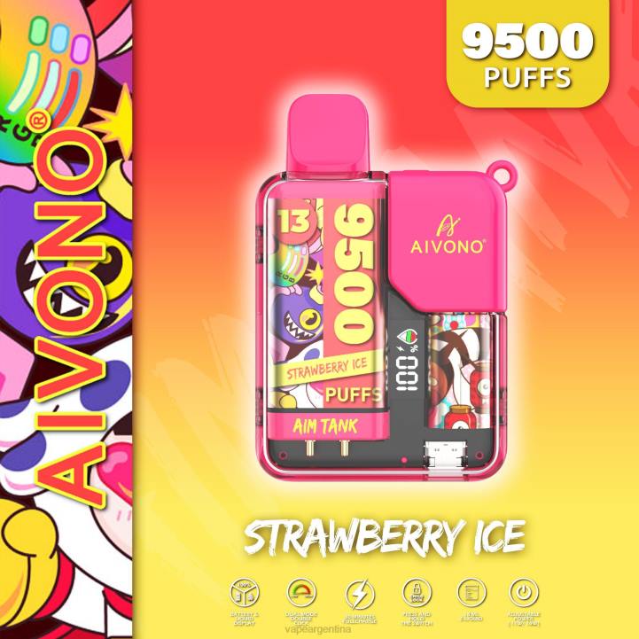 Aivono AIM TANK 9500 hielo de fresa L08438 - Vape Recargable