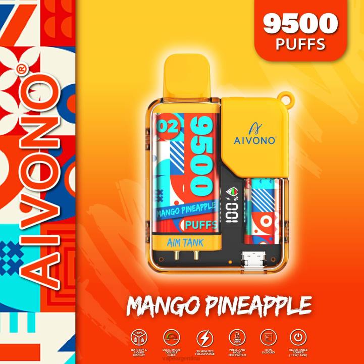 Aivono AIM TANK 9500 mango piña L08434 - Vape Pen 28