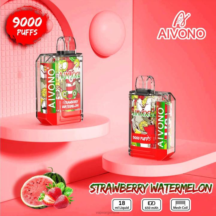 Aivono AIM XXL 9000 pegatina boca transparente sandia fresa L08453 - Vape Recargable