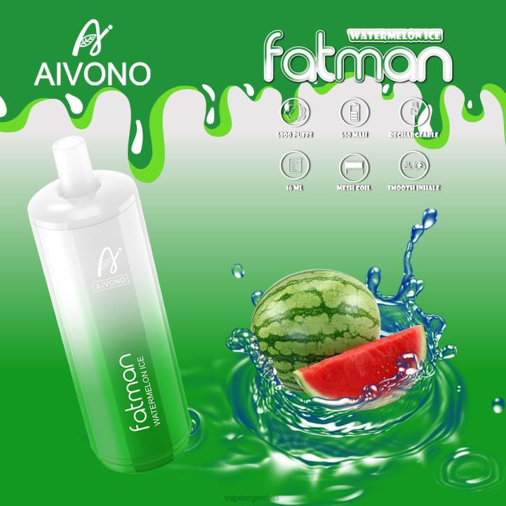 Aivono FATMAN 6800 hielo de sandia L08428 - Vape Recargable