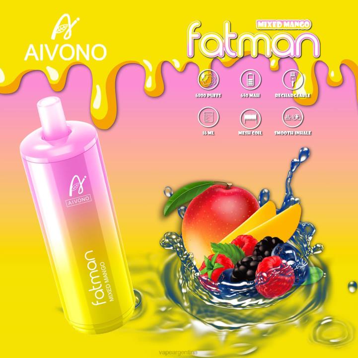Aivono FATMAN 6800 mango mixto L08426 - Vape Argentina