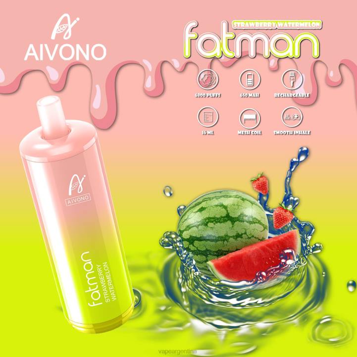 Aivono FATMAN 6800 sandia fresa L08430 - Vape Desechable Argentina