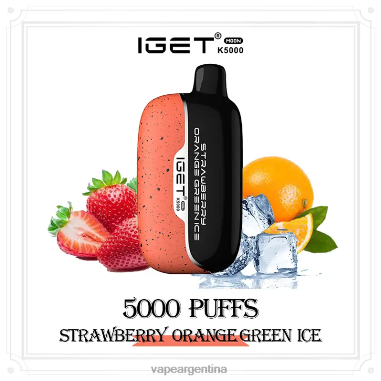 IGET Moon k5000 fresa naranja verde hielo D8D4212 - Vape Descartable