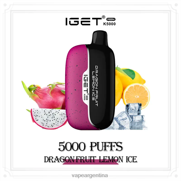 IGET Moon k5000 fruta del dragón hielo de limón D8D4220 - Vape Desechable Argentina
