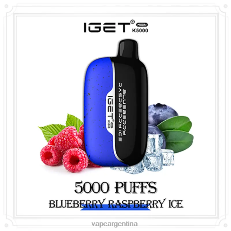 IGET Moon k5000 hielo de frambuesa y arándanos D8D423 - Vape Recargable