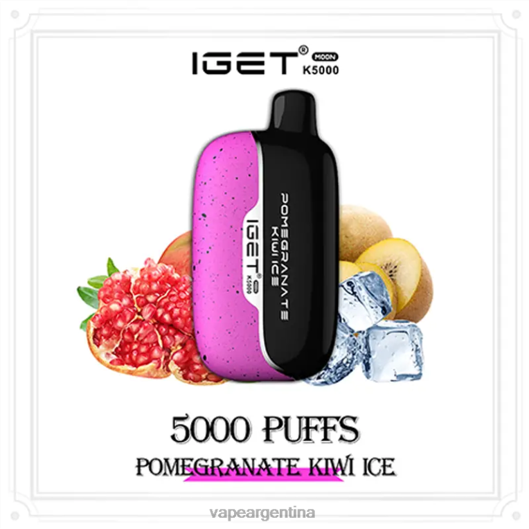 IGET Moon k5000 hielo de granada y kiwi D8D4217 - Vape Descartable