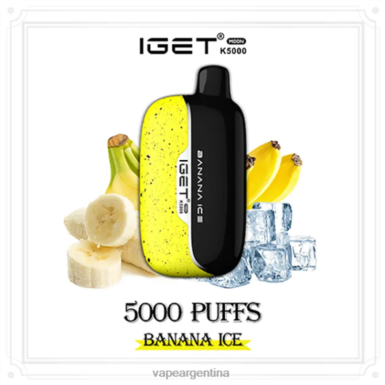 IGET Moon k5000 hielo de plátano D8D4211 - Vape Argentina