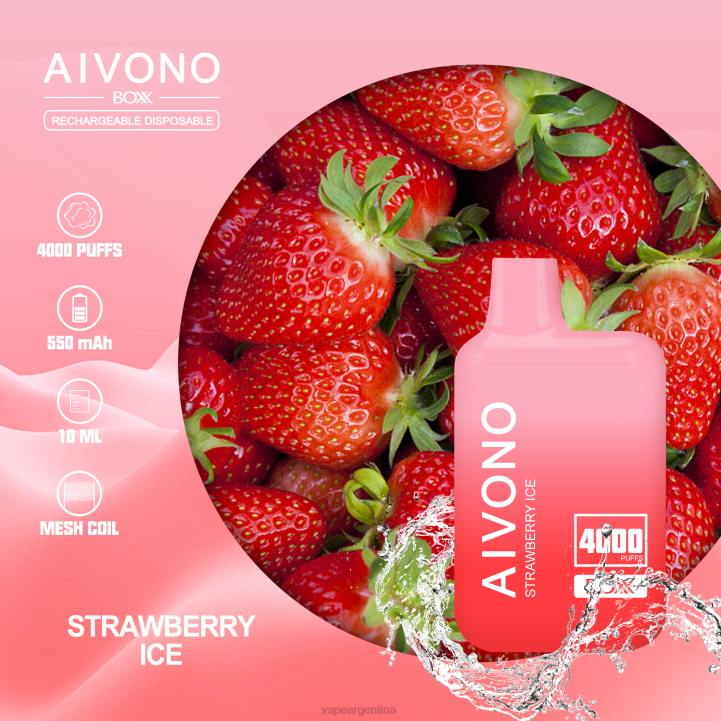Aivono AIM BOXX 4000 hielo de fresa L084226 - Vape Argentina