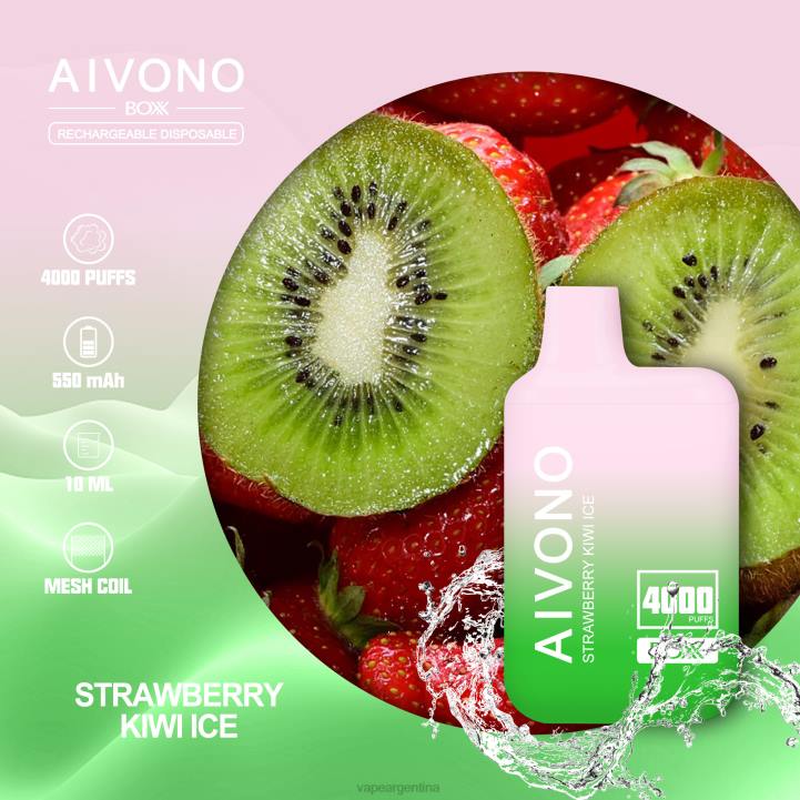 Aivono AIM BOXX 4000 hielo de fresa y kiwi L084229 - Vape Pen 67