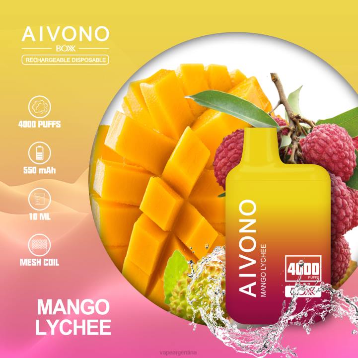 Aivono AIM BOXX 4000 lichi de mango L084216 - Vape Argentina