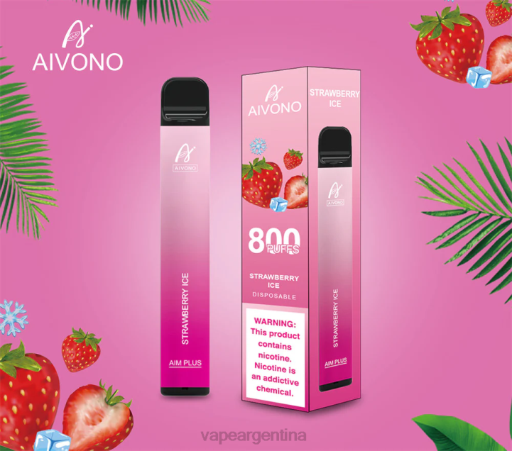 Aivono AIM PLUS 800 hielo de fresa L084193 - Vape Recargable